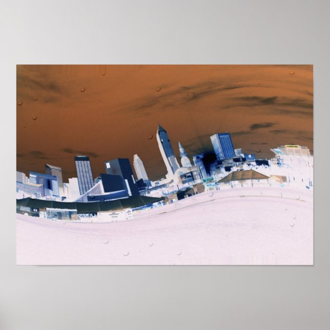 Cleveland Skyline Poster (Vorne)