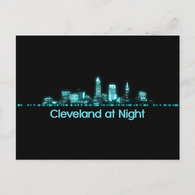 Cleveland Skyline Postkarte (Vorderseite)