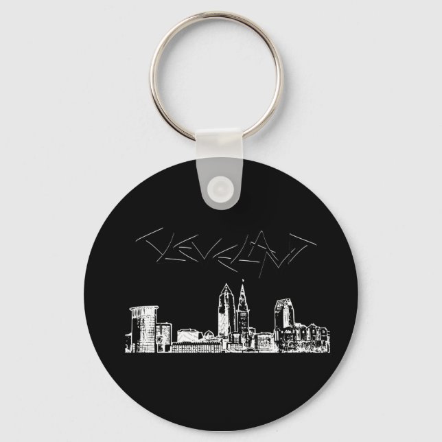 Cleveland Skyline Schlüsselanhänger (Vorderseite)