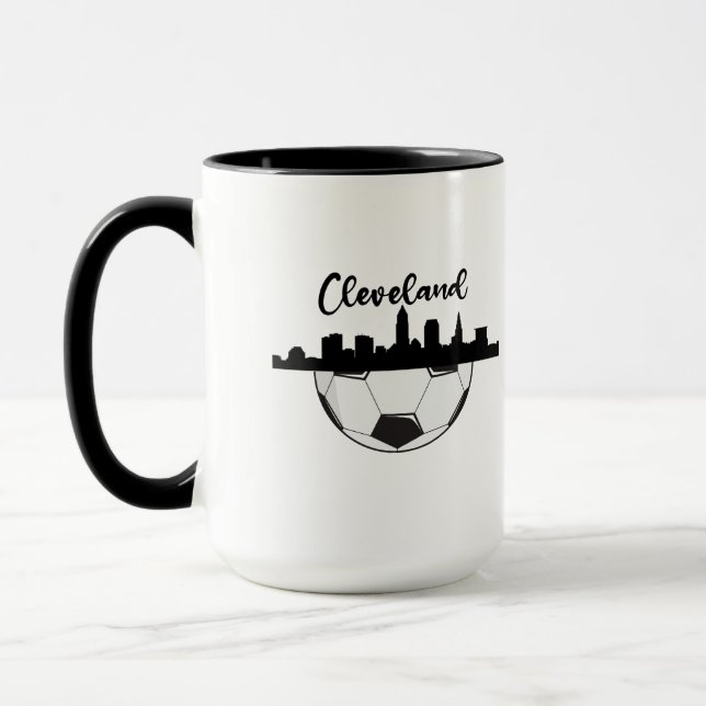 Cleveland Skyline Soccer Mug (Gauche)