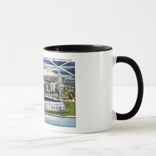 Cleveland Stadium-Skyline an der Dämmerung, Tasse