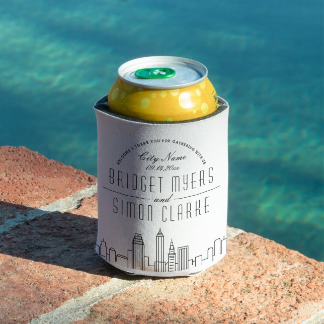 Cleveland Stylized Skyline | Wedding Can Cooler Dosenkühler (In Situ Pool)