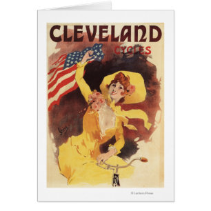 Cleveland va à vélo la fille américaine en jaune