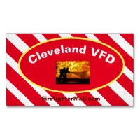 Cleveland VFD Flames Cartes de visite magnétiques