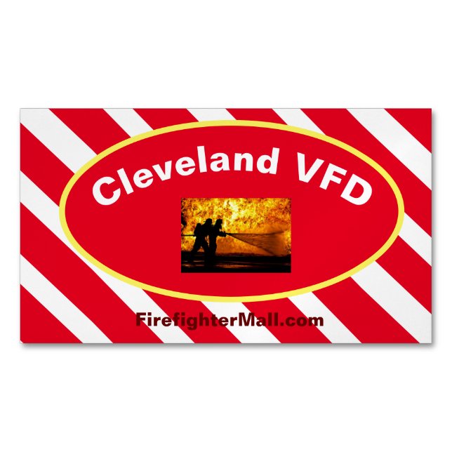 Cleveland VFD Flames Cartes de visite magnétiques (devant)