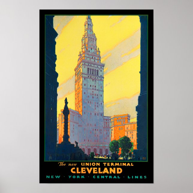 Cleveland Vintage Reiseplakat Poster (Vorne)