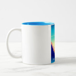 Cleveland Volcano Alaska Reiseplakat Zweifarbige Tasse