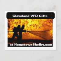Cleveland Volunteer Fire Department Postcard