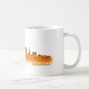 cleveland watercolor City US skyline Kaffeetasse