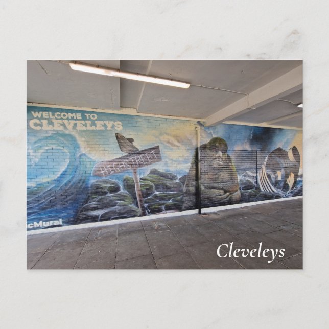 Cleveleys Postkarte (Vorderseite)