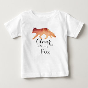 Clever als Fox-Typografie Baby T-shirt