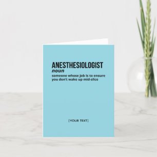 Clever Anästhesiologe Definition Grußkarte Dankeskarte