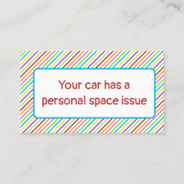 Clever Bad Parking Telefonnummerkarte