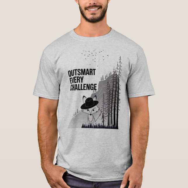 Clever Fox Motivierend Design T-Shirt (Vorderseite)