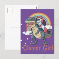 Clever Girl - Unicorn Riding Dinosaur Edition