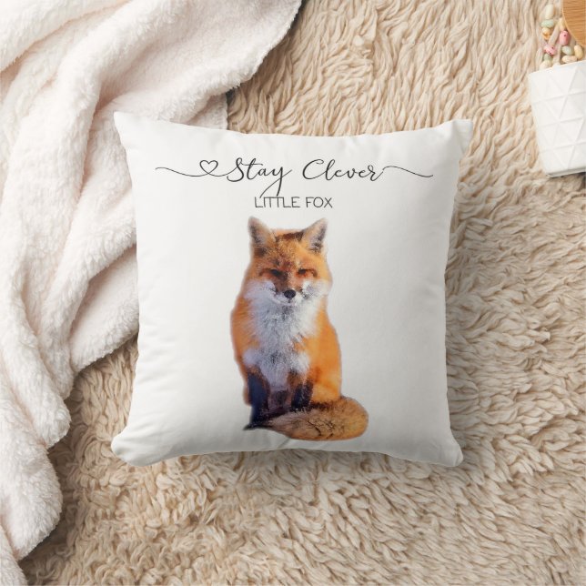 Clever Little Fox bleibe Kissen (Decke)