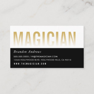CLEVER OMBRE FADE TEXT Minimal modernes Gold schwa Visitenkarte