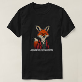 Clever Red Fox in Brille und Anzug - Funny Quote T-Shirt