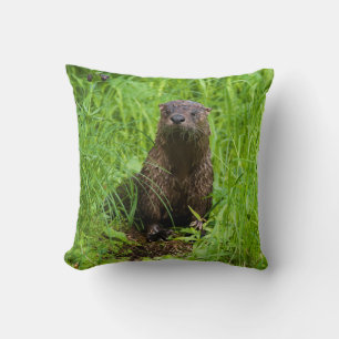 Clever River Otter Kissen