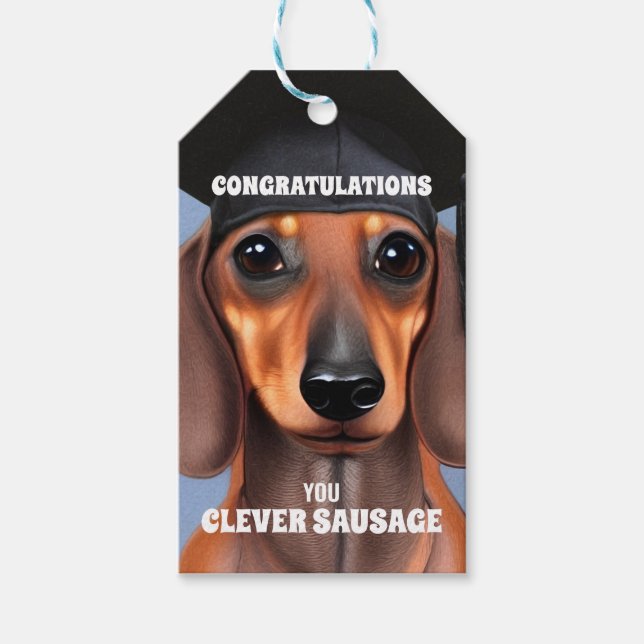 Clever Sausage Geschenkanhänger (Vorderseite)