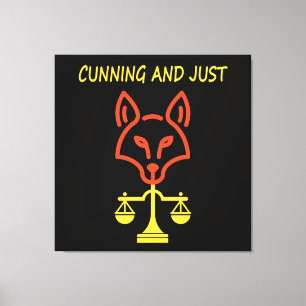 Clever Und Gerecht - Fuchs Justiz Balance Design Leinwanddruck