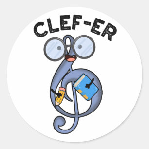 Cleverer lustiger Musik-Wortwitz  Runder Aufkleber
