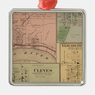 Cleves, North Bend, Ohio Silbernes Ornament