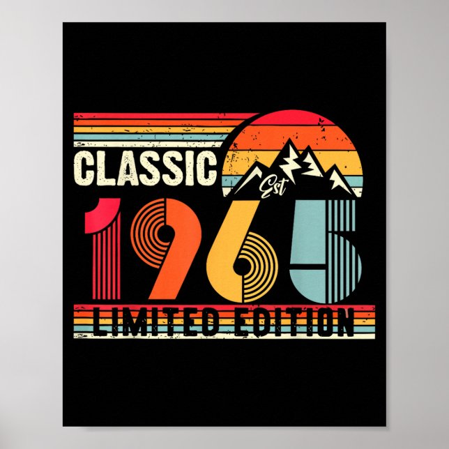 Clic 1965 Limited Edition 60 Year Old 60th Birthda Poster (Vorne)