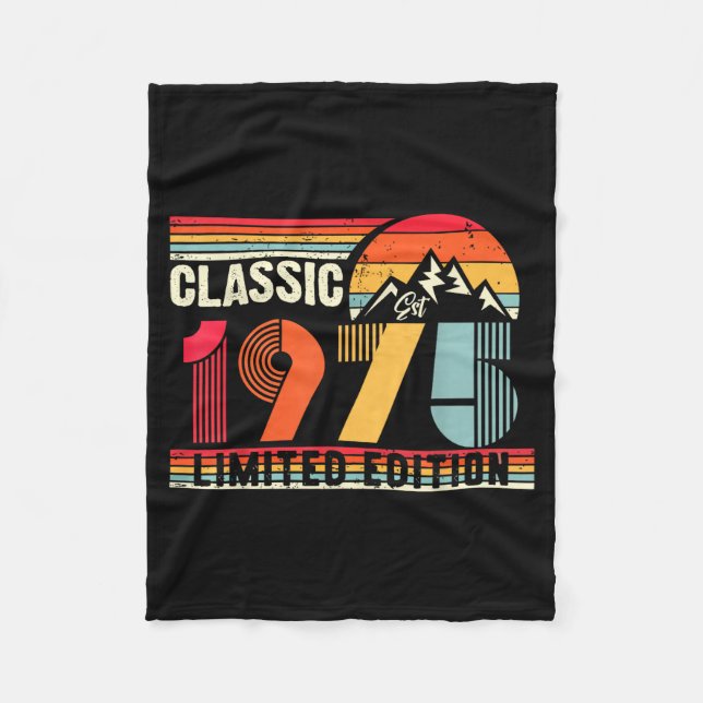 Clic 1975 Limited Edition 50 Year Old 50th Birthda Fleecedecke (Vorderseite)