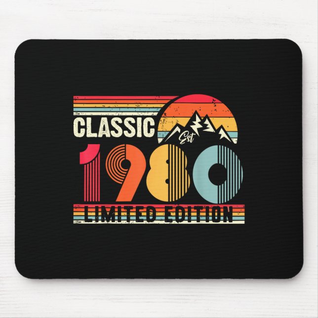 Clic 1980 Limited Edition 45 Year Old 45th Birthda Mousepad (Vorne)