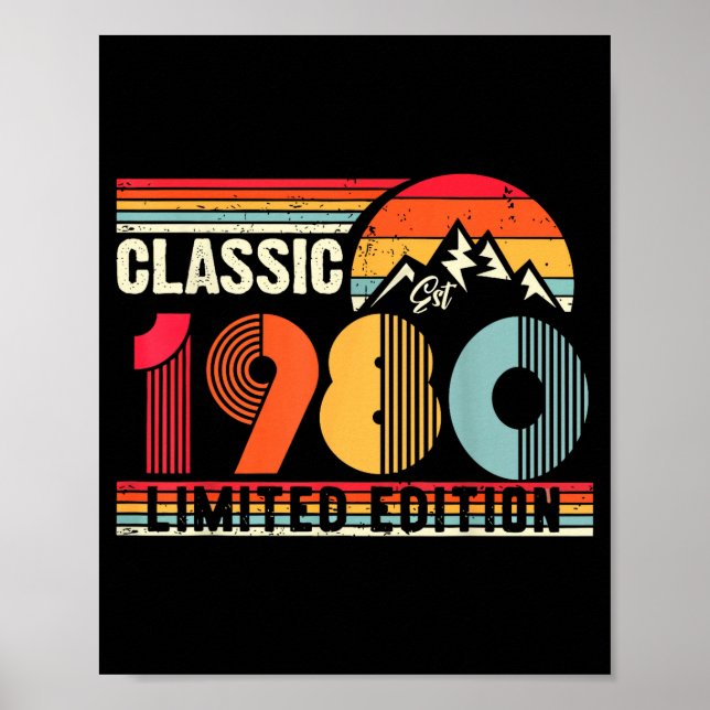 Clic 1980 Limited Edition 45 Year Old 45th Birthda Poster (Vorne)