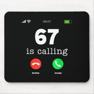 Clic 67 Ruft Shirt Lustig Six Seven Meme  Mousepad