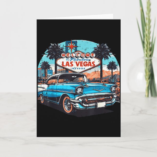 Clic Auto Willkommen Las Vegas Urlaub Sommer Männe Karte (Vorderseite)