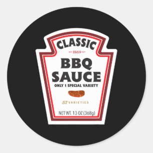 Clic BBQ-Sauce-Flaschenetikett Lustiges Halloween- Runder Aufkleber