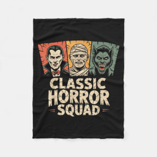 Clic Horror Squad Vintage Retro Monster Halloween Fleecedecke