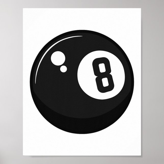 Clic Magic 8 Aight Ll Billiards Billard Billardspi Poster (Vorne)