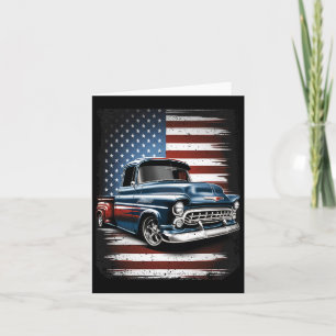 Clic Old Lieferwagen Truck American Flag 4. Juli P Karte