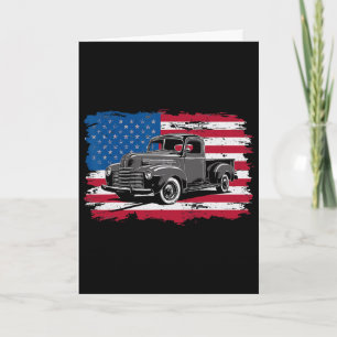Clic Old Pickup Truck Amerikanische Flagge 4. Juli Karte