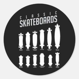 Clic Skateboards Lineup Runder Aufkleber