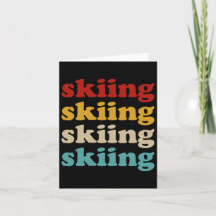Clic Skifahren Typografie Ski Dad Design Retro Ski Karte