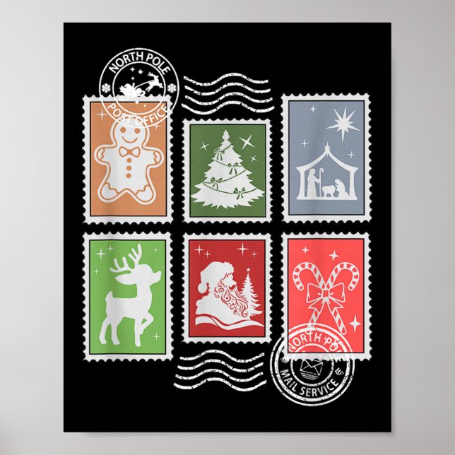 Clic Stage Stamps Weihnachtspost  Poster (Vorne)
