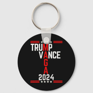 Clic Trump Vance 2024 Retro Stripe Trump Jd Vance Schlüsselanhänger