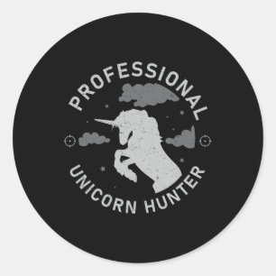 Clic Unicorn Jagdsaison - ein schmutziges Poly Uni Runder Aufkleber