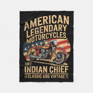 Clic & Vintage American Motorcycle Indian Born Fleecedecke