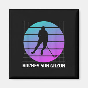 Clic Vintage Retro Feldhockey Magnet