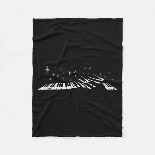 Clical Music Ano Player Gift Music Notes Ano  Fleecedecke (Vorderseite)