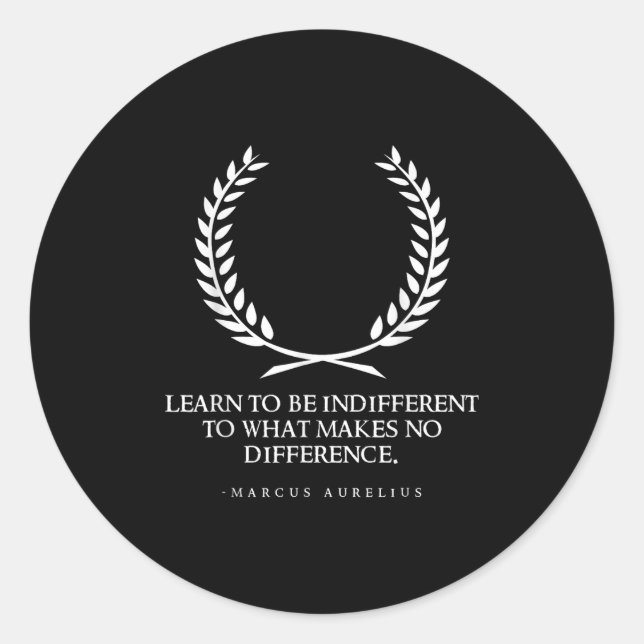 Clical Rome Stoic Philosophy Caesar Marcus Aureliu Runder Aufkleber (Vorderseite)