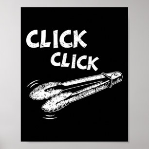 Click A Click Zange Bbq Byrbecue Byrbecuing Hängen Poster
