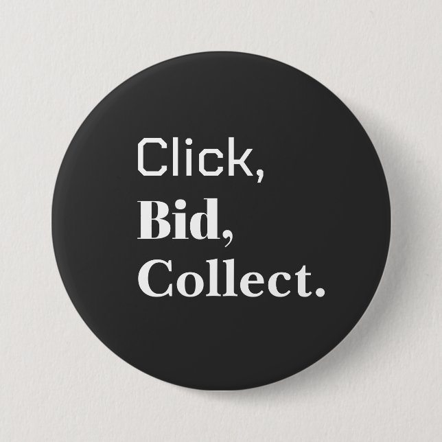 Click, Bid, Collect. Book Button (Vorderseite)