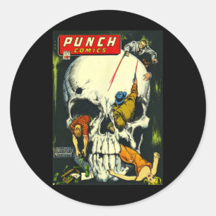 Clickmonster Poster Horror Comic Book Runder Aufkleber